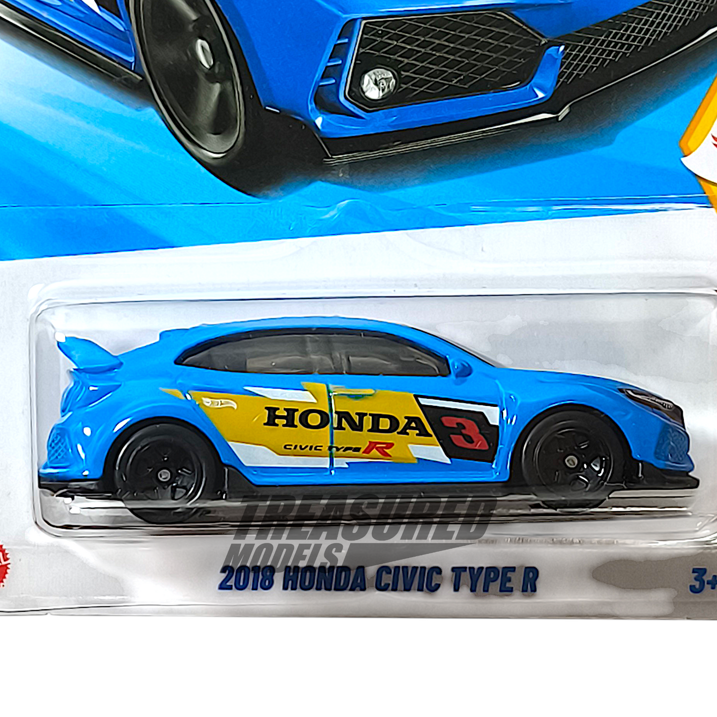 Hot Wheels Honda 2018 Civic Type R Boost Blue 2025 Main Line Then and Now 1/64 Diecast