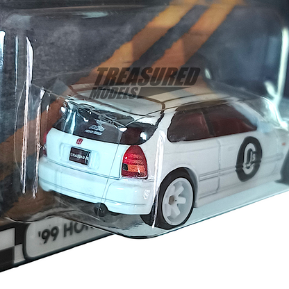 Hot Wheels Honda 99 Civic Type-R EK9 Championship White 2023 Premium Boulevard 1/64 Diecast