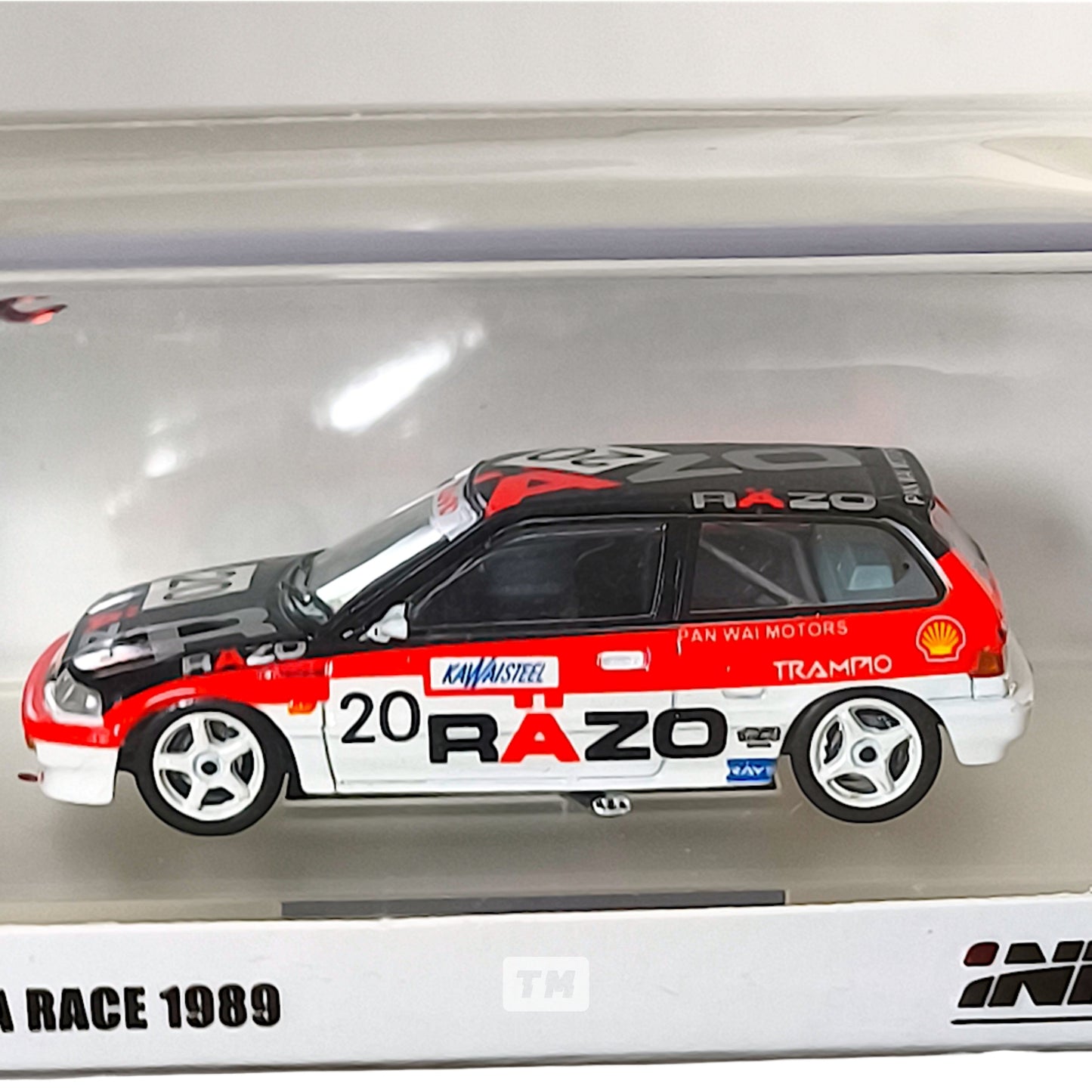 Inno64 Honda Civic EF3 Gr.A No20 RAZO Macau Guia Race 1989 Class Winner IN64-EF3-RZ 1/64 Diecast