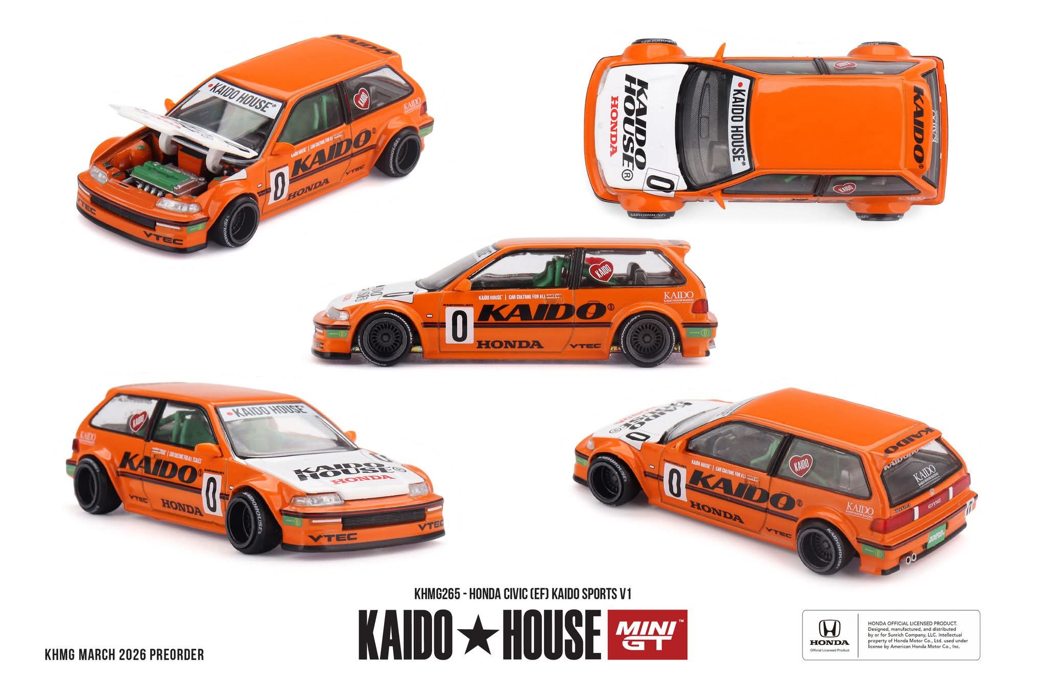 Pre-Order] Kaido House Honda Civic EF Kaido Sports V1 KHMG265 1/64