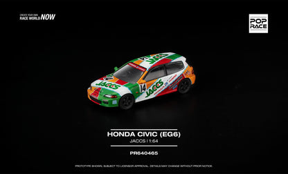 [Pre-Order] Pop Race Honda Civic EG6 Jacos PR640465 1/64 Diecast