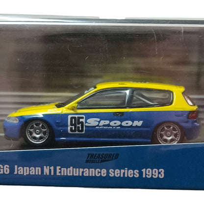 Tarmac Works Honda Civic EG6 Japan N1 Endurance Series 1993 1/64 Diecast