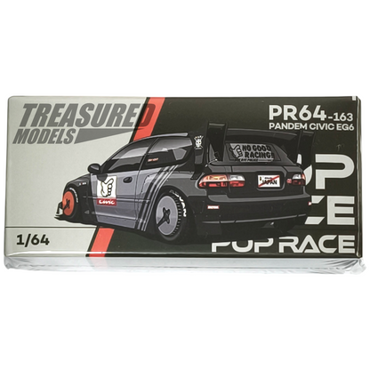 Pop Race Honda Civic EG6 Pandem Kanjozoku PR640163 1/64 Die Cast