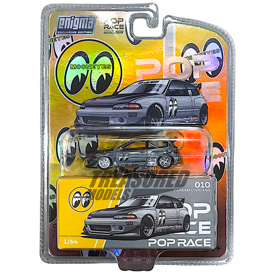 Pop Race CHASE Honda Civic EG6 Pandem v1.5 Mooneyes Enigma Exclusive PRE010 1/64 DIecast