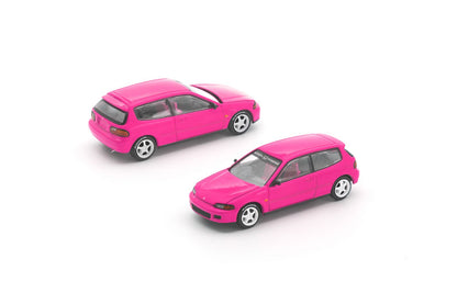 [Pre-Order] Pop Race Honda Civic EG6 Pink Enigma Exclusive PRE027 1/64 Diecast