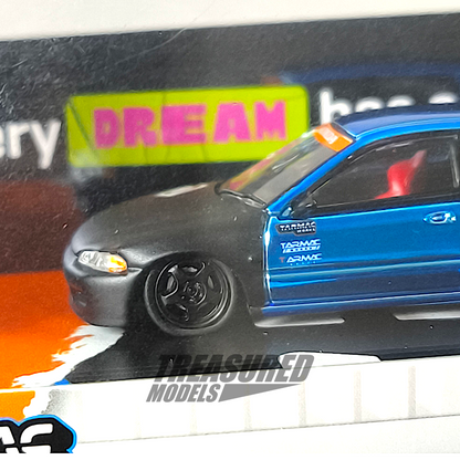 Tarmac Works Honda Civic EG6 Tarmac Works 10th Anniversary Dinner Exclusive Chrome Blue 1/64 Diecast