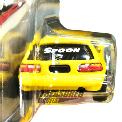 Hot Wheels Honda Civic EG Yellow 2023 Premium Car Culture Modern Classics 1/64 Die Cast