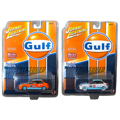 Johnny Lightning CHASE+Regular Honda Civic EK9 Chase Gulf 1 of 3600 Mijo Exclusive 1/64 Diecast