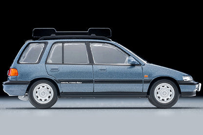 TomyTEC Tomica Limited Vintage NEO Honda Civic Shuttle RT X Blue 1990 w Figure and Mountain Bike LV-N297c 1/64 Diecast