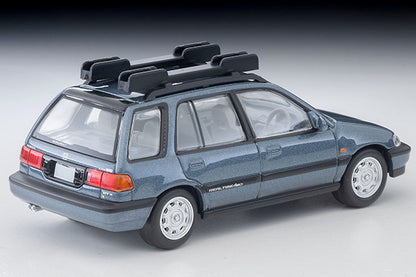 TomyTEC Tomica Limited Vintage NEO Honda Civic Shuttle RT X Blue 1990 w Figure and Mountain Bike LV-N297c 1/64 Diecast