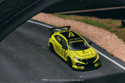 Tarmac Works Honda Civic TYPE R FK8 NASA Western Endurance Racing Championship 2022 Daniel Wu & Tarmac Cards Combo Set 1/64 Diecast