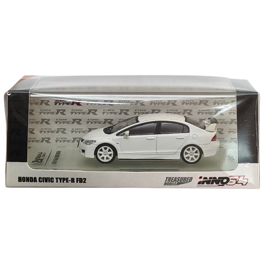 Inno64 Honda Civic Type-R FD2 White 2007 1/64 Diecast