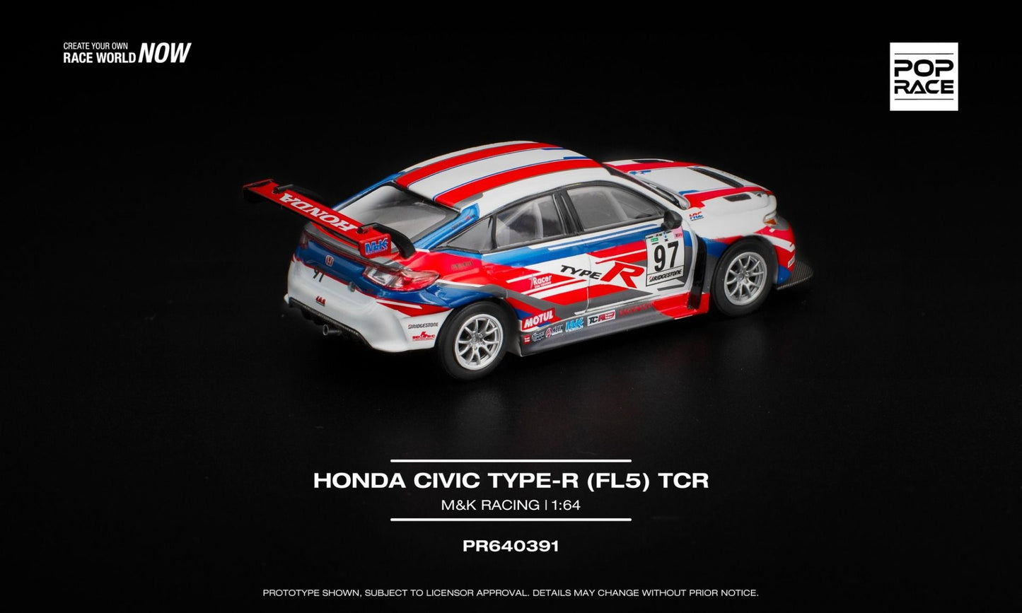 *Pre-Order* Pop Race Honda Civic Type-R FL5 TCR M&K Racing PR640391 1/64 Diecast