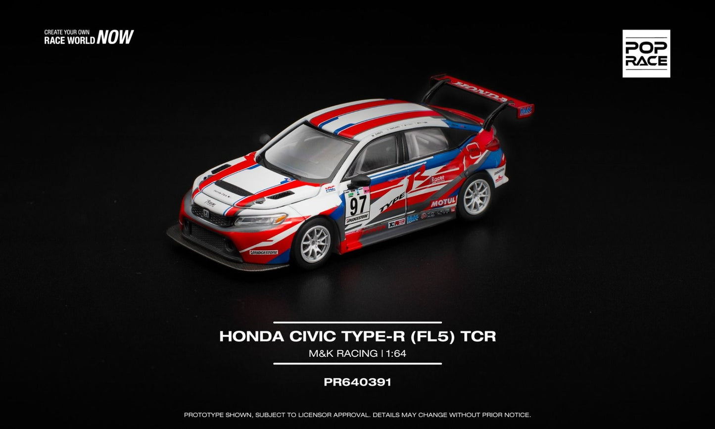 *Pre-Order* Pop Race Honda Civic Type-R FL5 TCR M&K Racing PR640391 1/64 Diecast