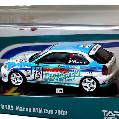 Tarmac Works Honda Civic Type R EK9 Macau CTM Cup 2003 Ao Chi Hong T64-010-03MAC 1/64 Diecast