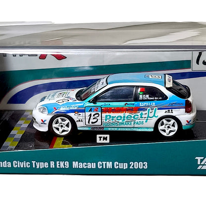 Tarmac Works Honda Civic Type R EK9 Macau CTM Cup 2003 Ao Chi Hong T64-010-03MAC 1/64 Diecast