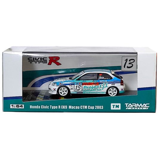 Tarmac Works Honda Civic Type R EK9 Macau CTM Cup 2003 Ao Chi Hong T64-010-03MAC 1/64 Diecast