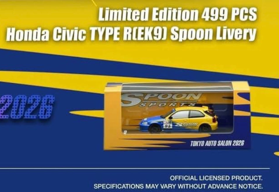 [TAS2026] MotorHelix Honda Civic Type R EK9 Spoon Livery TAS 2026 1/64 Diecast