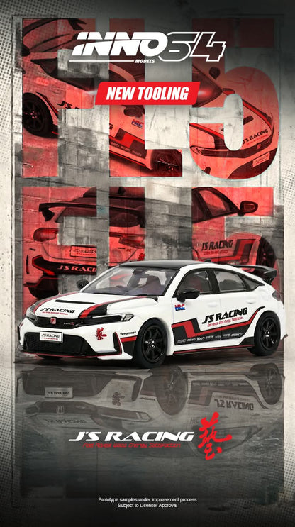 [Pre-Order] Inno64 Honda Civic Type R FL5 J'S Racing IN64-FL5JS-WHI 1/64 Diecast