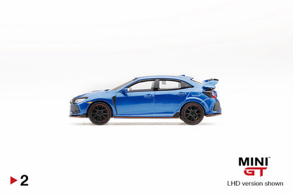 Mini GT Honda Civic Type R (FK8) Aegean Blue Metallic MGT00002 1/64 Die Cast