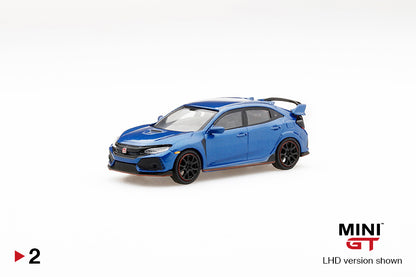 Mini GT Honda Civic Type R (FK8) Aegean Blue Metallic MGT00002 1/64 Die Cast