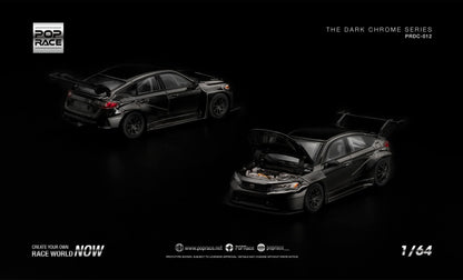 [Pre-Order] Pop Race Honda FL5 TCR Dark Chrome PRDC012 1/64 Diecast