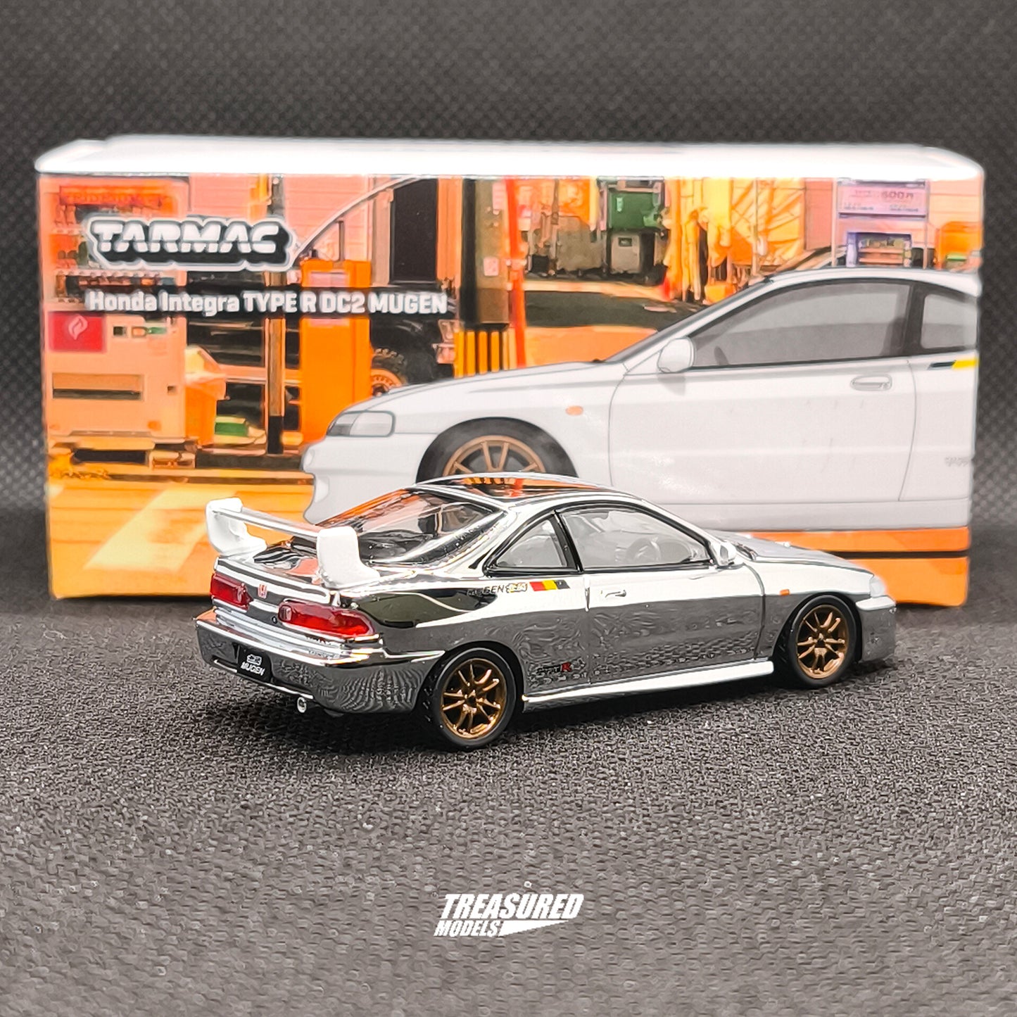 CHASE! Tarmac Works Honda Integra TYPE R DC2 MUGEN Championship White Chase 1/64 Diecast