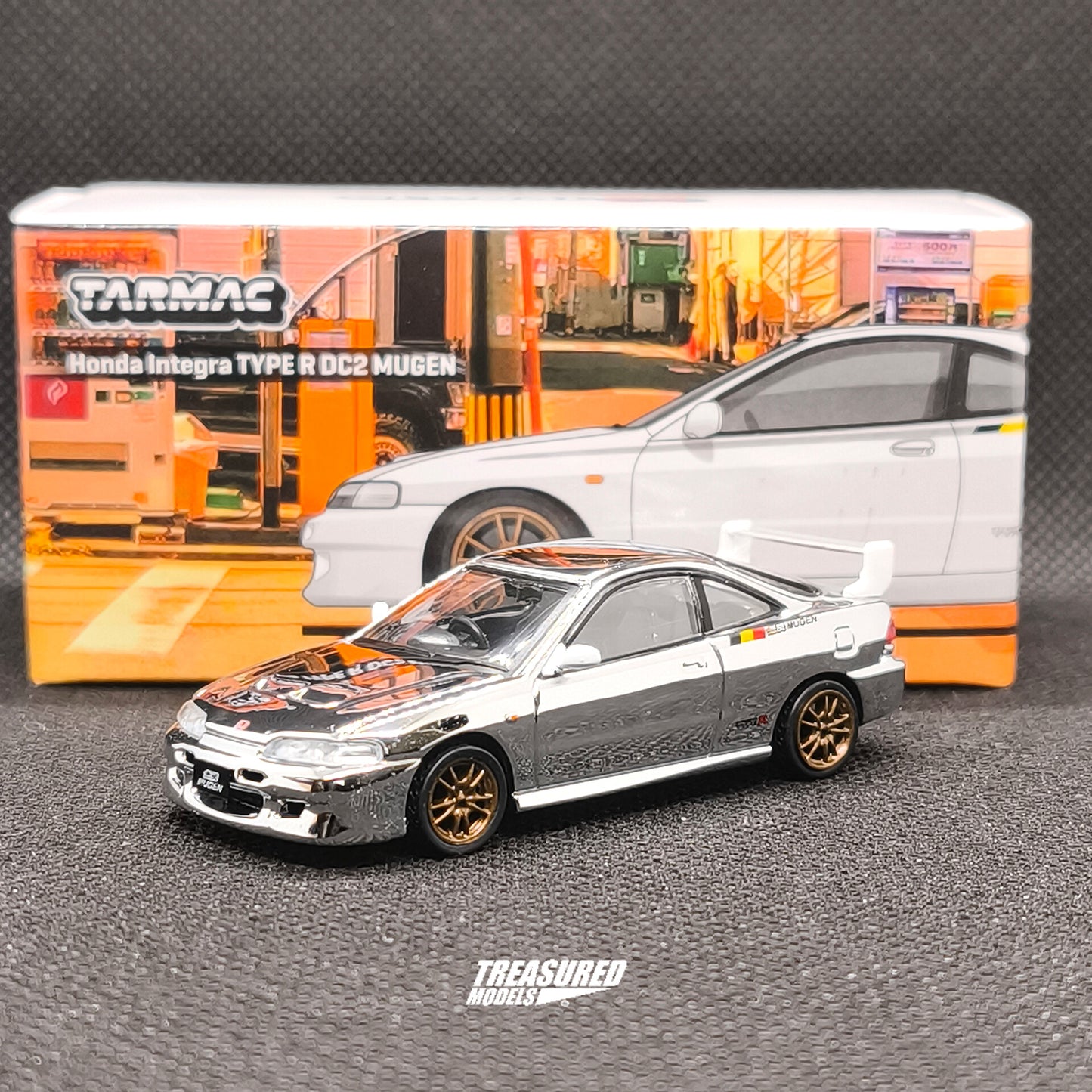 CHASE! Tarmac Works Honda Integra TYPE R DC2 MUGEN Championship White Chase 1/64 Diecast