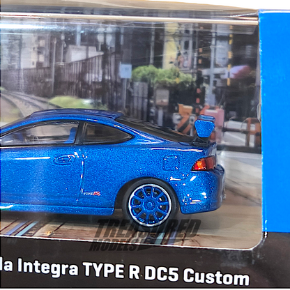 Tarmac Works Honda Integra TYPE R DC5 Custom Blue Metallic T64R-TL022-BL 1/64 Diecast
