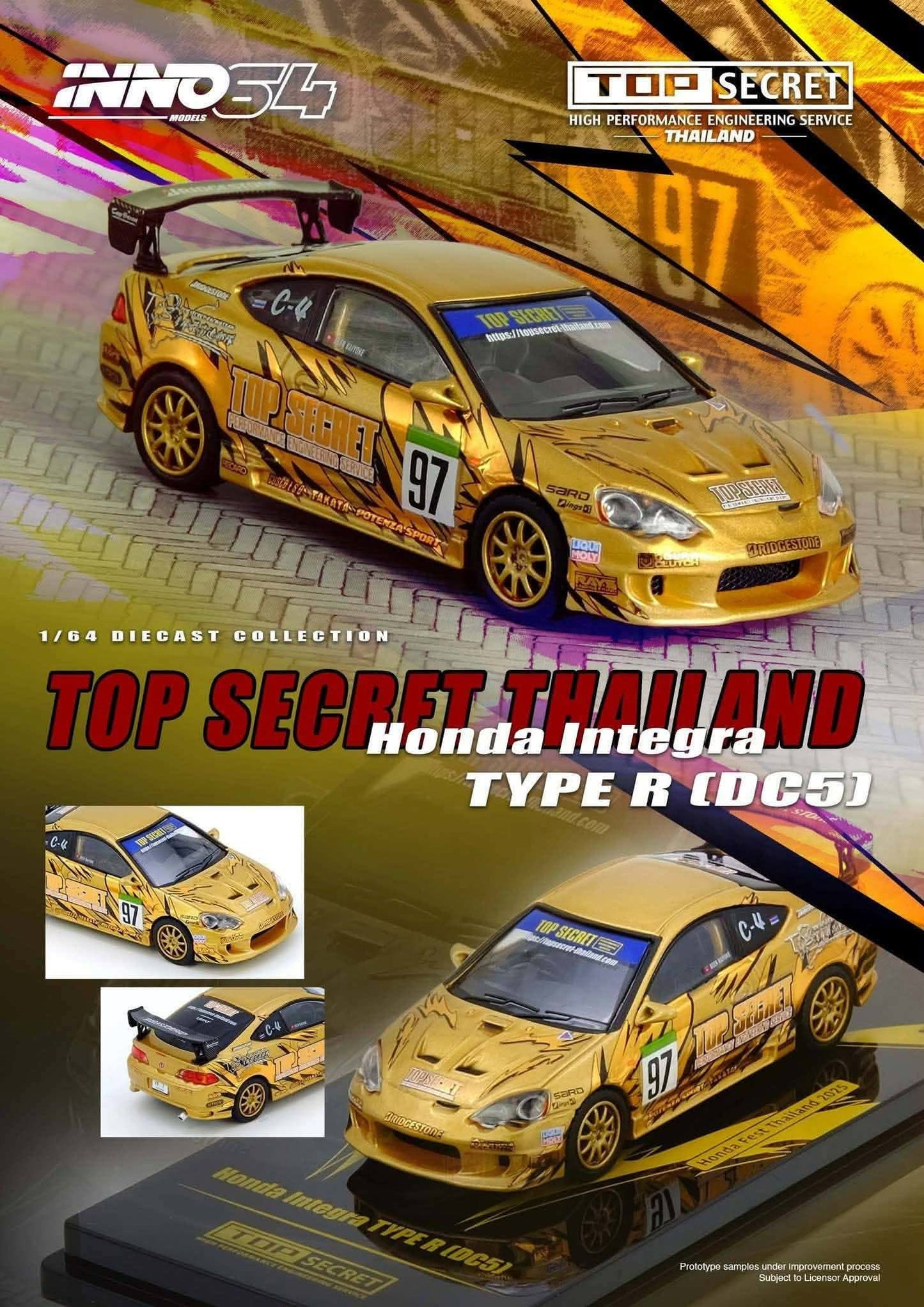 Inno64 Honda Integra Type R DC5 Top Secret Thailand Honda Fest Thailand 2025 IN64-DC5TST-HKTH25 1/64 Diecast
