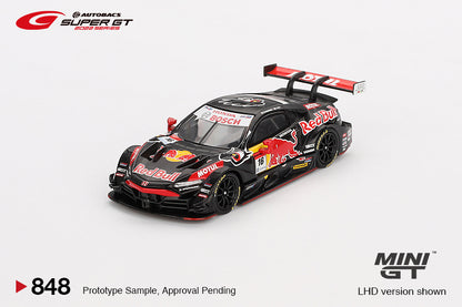 Mini GT Honda NSX-GT TYPE S GT500 #16 Red Bull MOTUL MUGEN NSX-GT TEAM Red Bull MUGEN 2022 SUPER GT SERIES MGT00848 1/64 Diecast