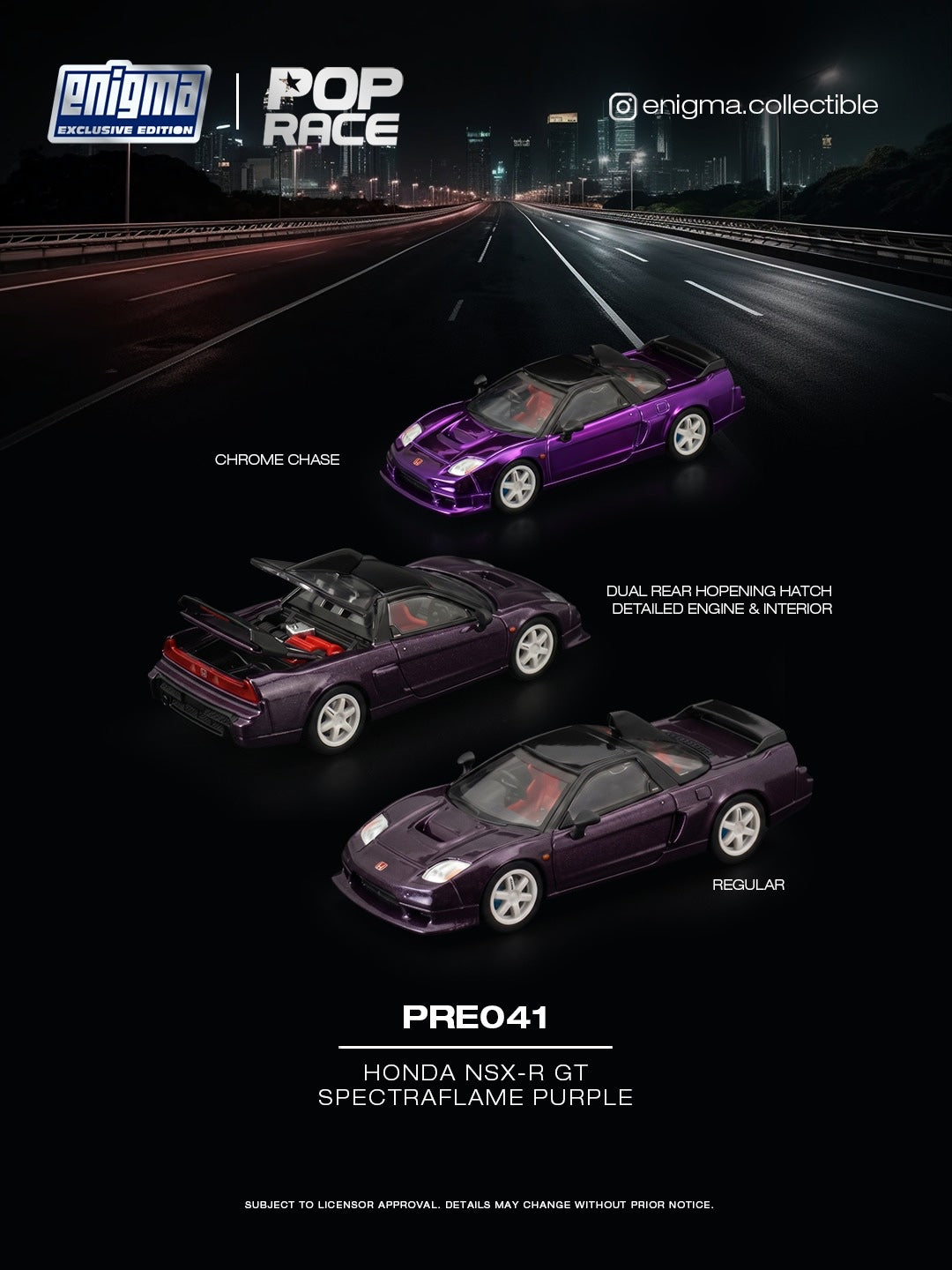 [PRE-ORDER] POP RACE Honda NSX-R GT Spectraflame Purrple PRE041 1/64 Diecast