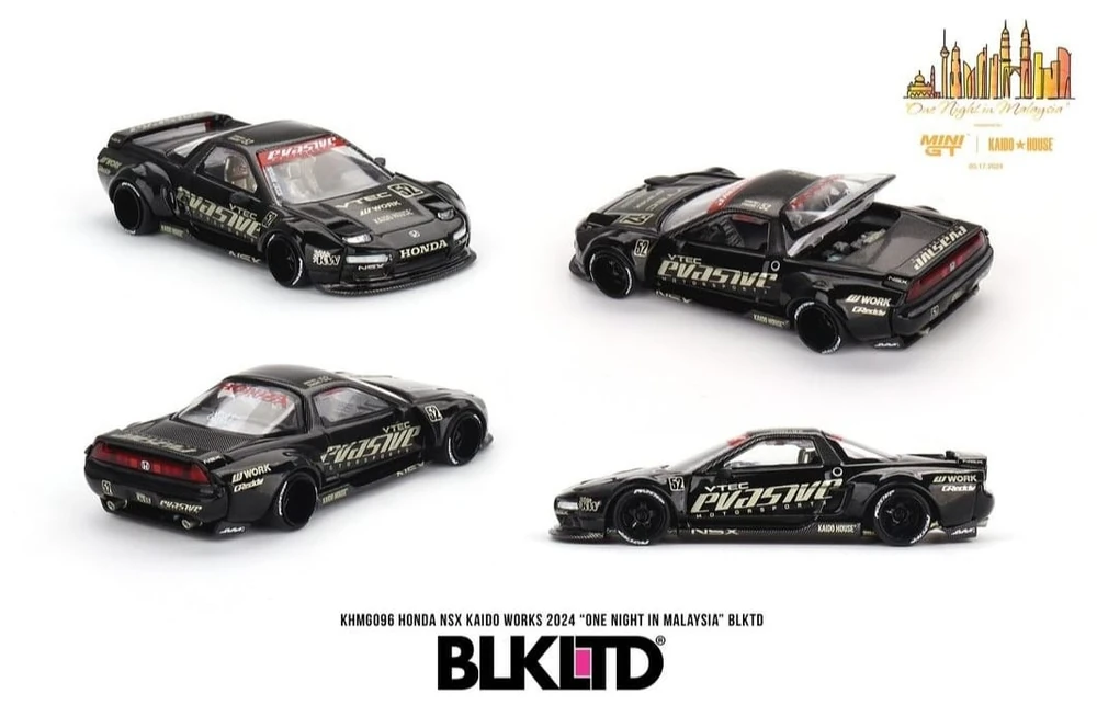 Kaido House Honda NSX NA1 Kaido Works V1 Black Limited One Night In Malaysia KHMG096 1/64 Diecast