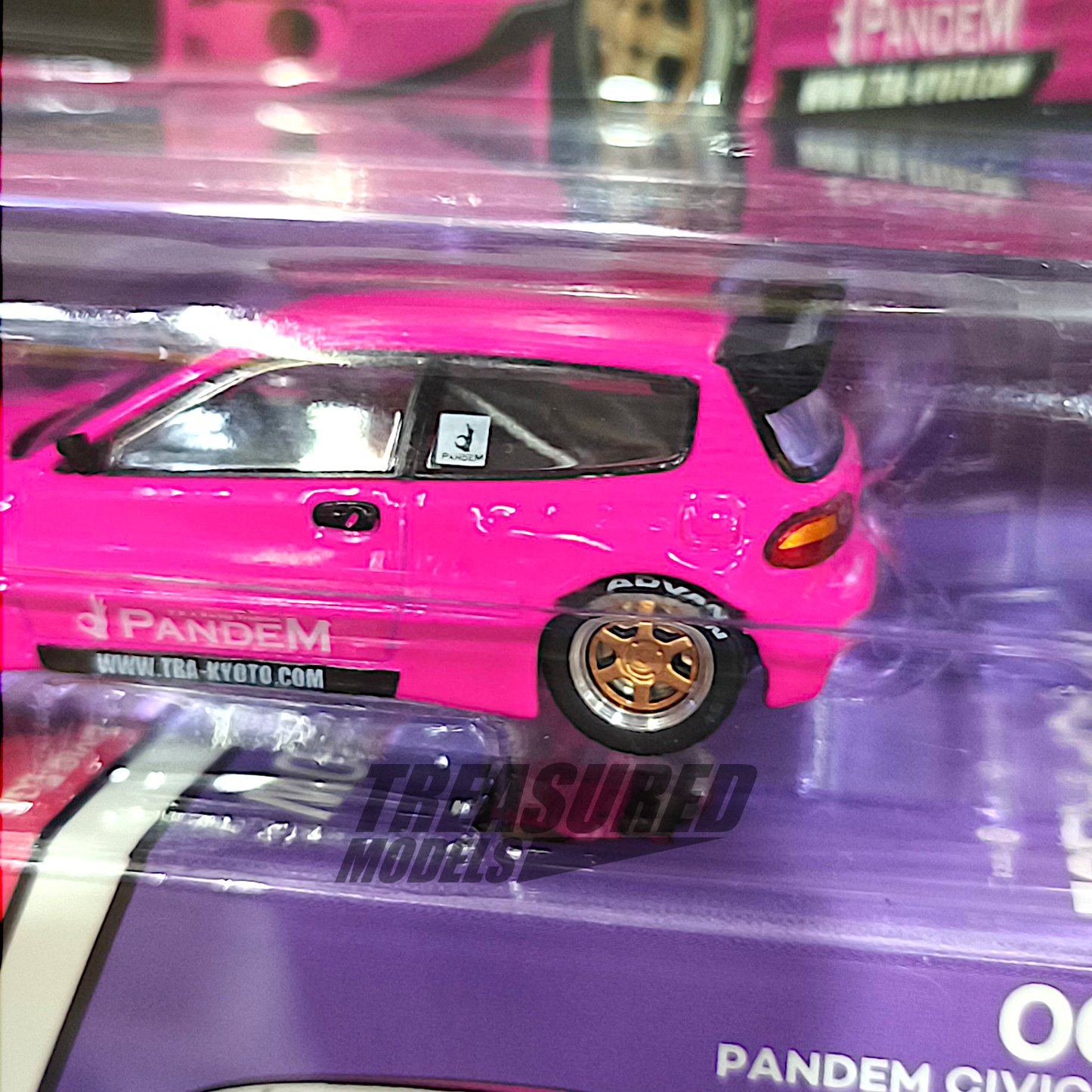 Pop Race Honda Pandem Civic EG6 - Pink GRP-PRE008 1/64 Diecast
