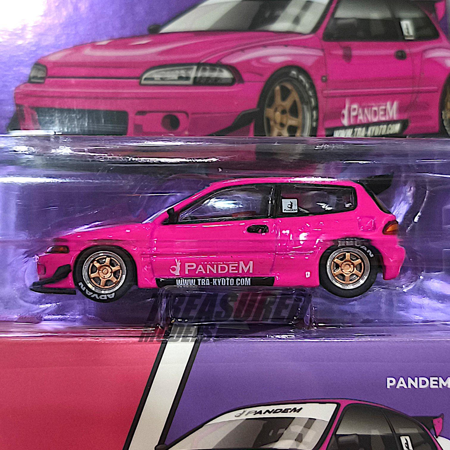 Pop Race Honda Pandem Civic EG6 - Pink GRP-PRE008 1/64 Diecast Pop Race Honda Pandem Civic EG6 - Pink GRP-PRE008 1/64 Diecast