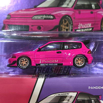 Pop Race Honda Pandem Civic EG6 - Pink GRP-PRE008 1/64 Diecast
