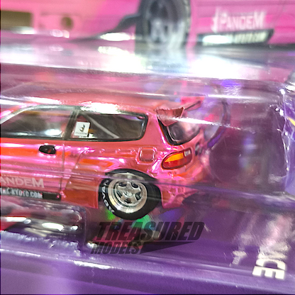 Pop Race CHASE Honda Pandem Civic EG6 - Pink GRP-PRE008 1/64 Diecast