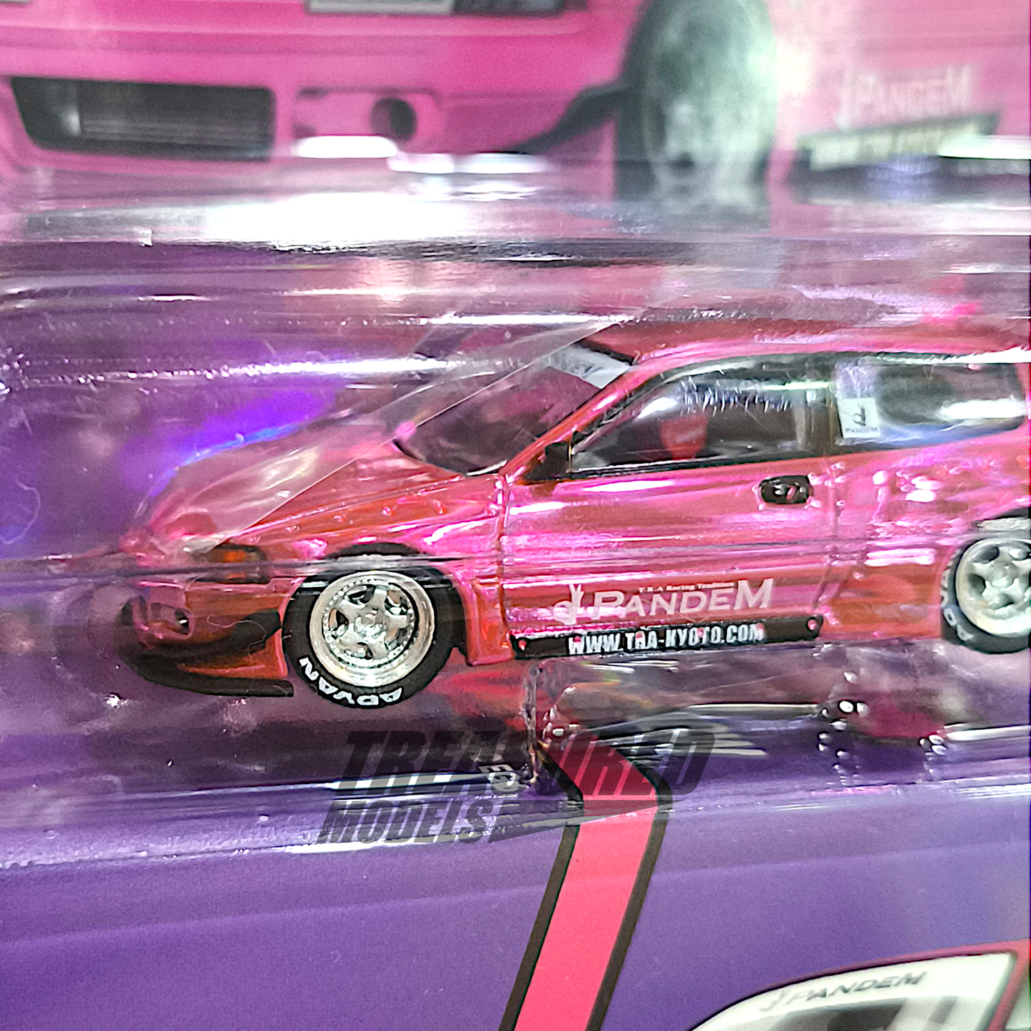 Pop Race CHASE Honda Pandem Civic EG6 - Pink GRP-PRE008 1/64 Diecast