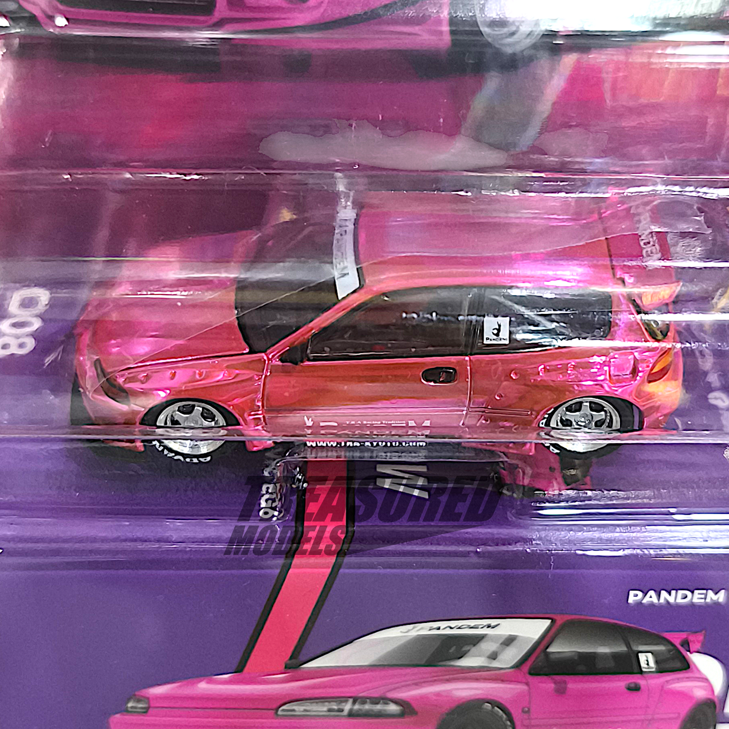 Pop Race CHASE Honda Pandem Civic EG6 - Pink GRP-PRE008 1/64 Diecast