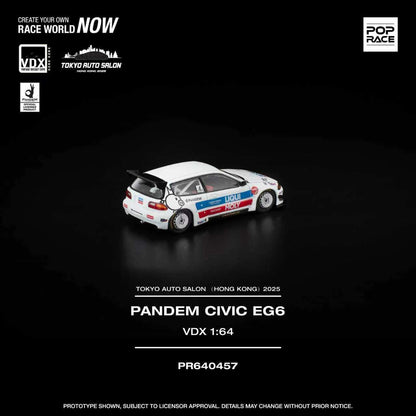 Pop Race Honda Pandem Civic EG6 TASHK 1/64 Diecast
