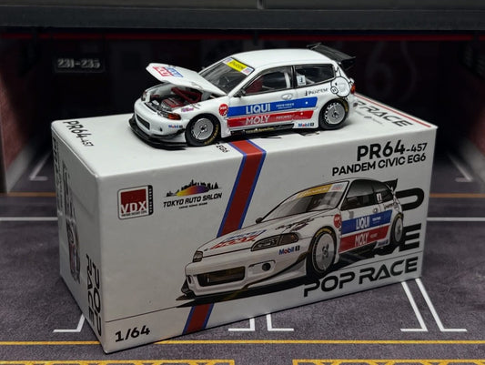Pop Race Honda Pandem Civic EG6 TASHK 1/64 Diecast