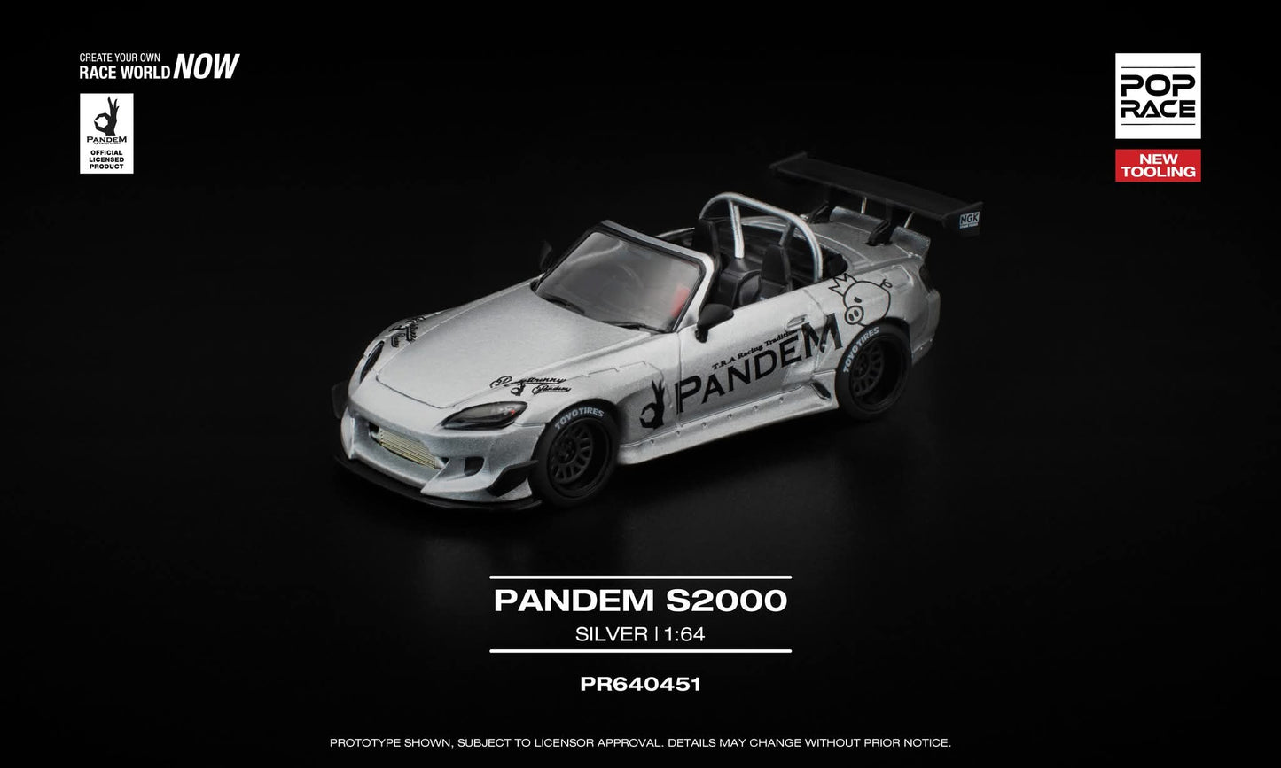 *Pre-Order* Inno64 Honda Pandem S2000 Silver PR640451 1/64 Diecast