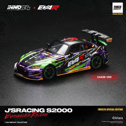 Inno64 Honda S2000 J's Racing Evangelion Production Custom Type-01 IN64-S2000JS-EVA01-TMCS26 1/64 Diecast