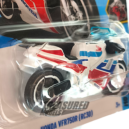Hot Wheels Honda VFR750R (RC30) White 2025 Main Line HW Moto 1/64 Diecast