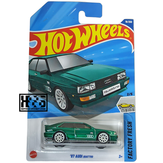 Hot Wheels Audi 87 Quattro Spectraflame Seafoam Green 2025 Super Treasure Hunt Main Line Factory Fresh 1/64 Die Cast