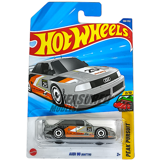Hot Wheels Audi 90 Quattro Metalflake Gray 2025 Main Line Peak Pursuit 1/64 Diecast