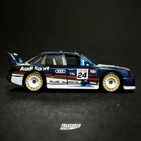 Hot Wheels Audi 90 Quattro Super Treasure Hunt Spectraflame Dark Blue 2024 Main Line STH HW Turbo 1/64 Die Cast