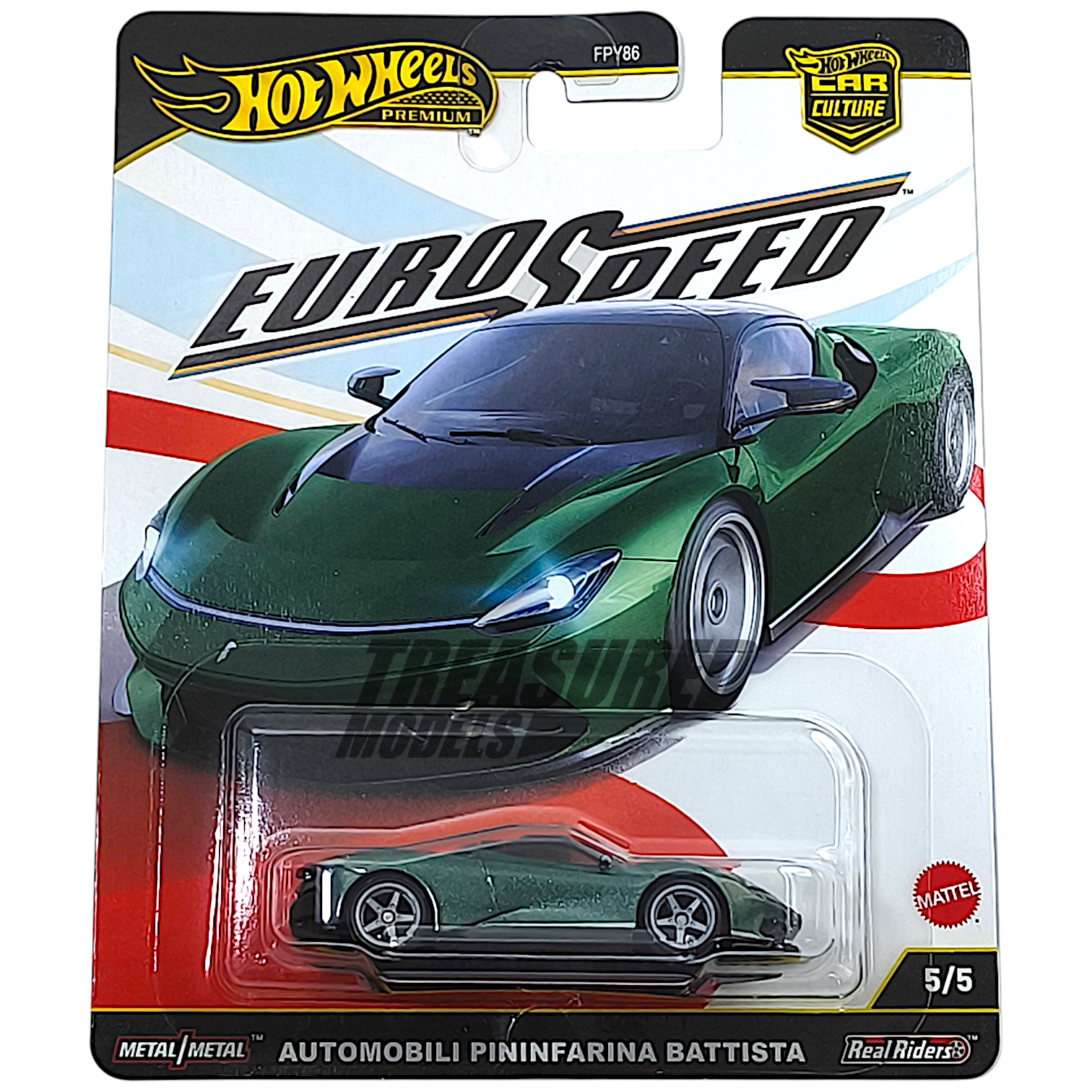 Hot Wheels Automobili Pininfarina Battista Verde Paradiso 2025 Premium Car Culture Euro Speed 1/64 Diecast