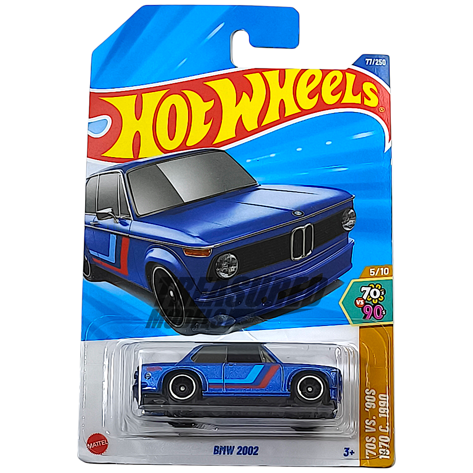 Hot Wheels BMW 2002 Metalflake Blue 2025 Main Line HW 70s vs 90s 1/64 Diecast
