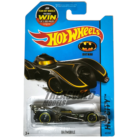 Hot Wheels Batman Batmobile Dark Chrome 2015 Main Line HW City 1/64 Die Cast